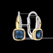 Ti Sento Two-Tone Blue Cushion Drop Earrings image