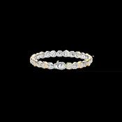 Ti Sento Two-Tone Round CZ Link Bracelet