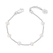D for Diamond Pearl Chain Bracelet image