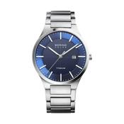 Bering Solar Titanium Watch - Silver Blue