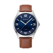 Bering Classic Titanium Numeric Strap Watch - Blue