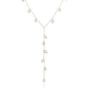 Gold &amp; Pearl Y Necklace image