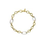 Gold Elongated Oval Link Bracelet image