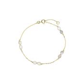 Yellow Gold Mother-of-Pearl Infinity Bracelet image
