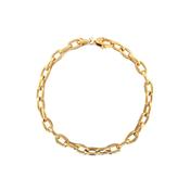 9ct. Yellow Gold Hollow Oval Link Bracelet image