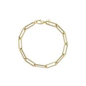 Yellow Gold Elongated Link Bracelet image