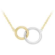 Two-Tone Gold Joined Ring Necklace image