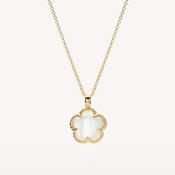 Blush Gold &amp; MOP Flower Necklace image