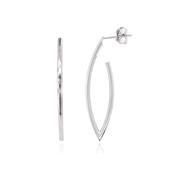 White Gold Stud Earrings with Marquise Drop