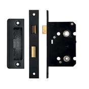  Zoo Hardware Black 3 Lever Bathroom Lock 2.5"  image