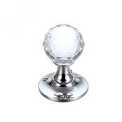Fulton &amp; Bray FB401CP Facetted Glass Mostise Door Knob image