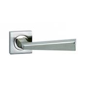  Fortessa Cannes Satin Nickel Lever On Rose Door Handle image