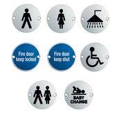 Stainless Steel Door Signs 75mm diameter image