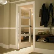  Columbus White Primed Door Clear Glass image