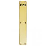 Carlisle Brass Engraved push plate PF105E