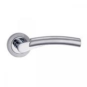  Fortessa Sorrento Satin Chrome Lever On Rose Door Handle Set image
