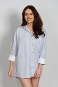 Claddagh Women's Grandfather Shirt Stonewash Blue