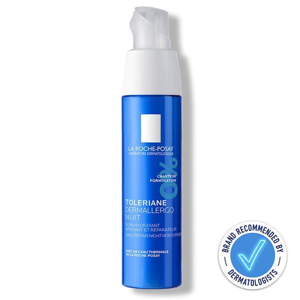 La Roche-Posay Toleriane Dermallergo Night Moisturizer for Sensitive Skin - Ultra Soothing, Repair