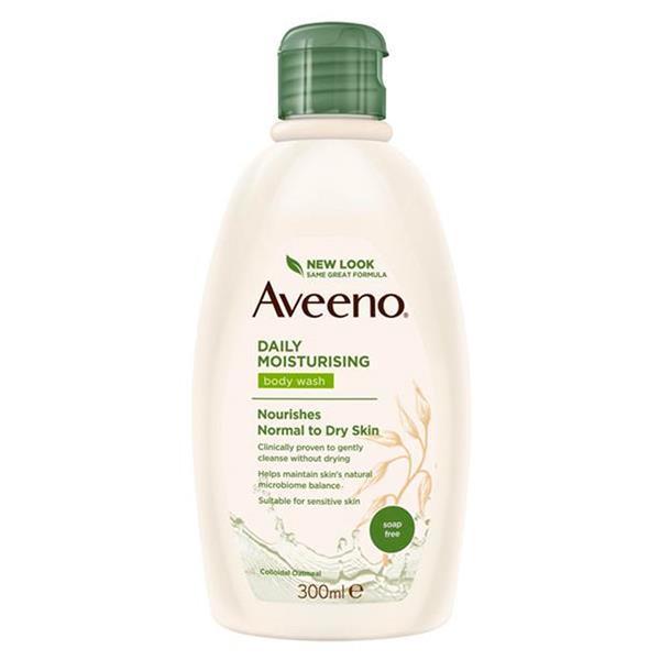 Aveeno Daily Moisturising Body Wash for Normal to Dry Skin, Soap Free, 300ml