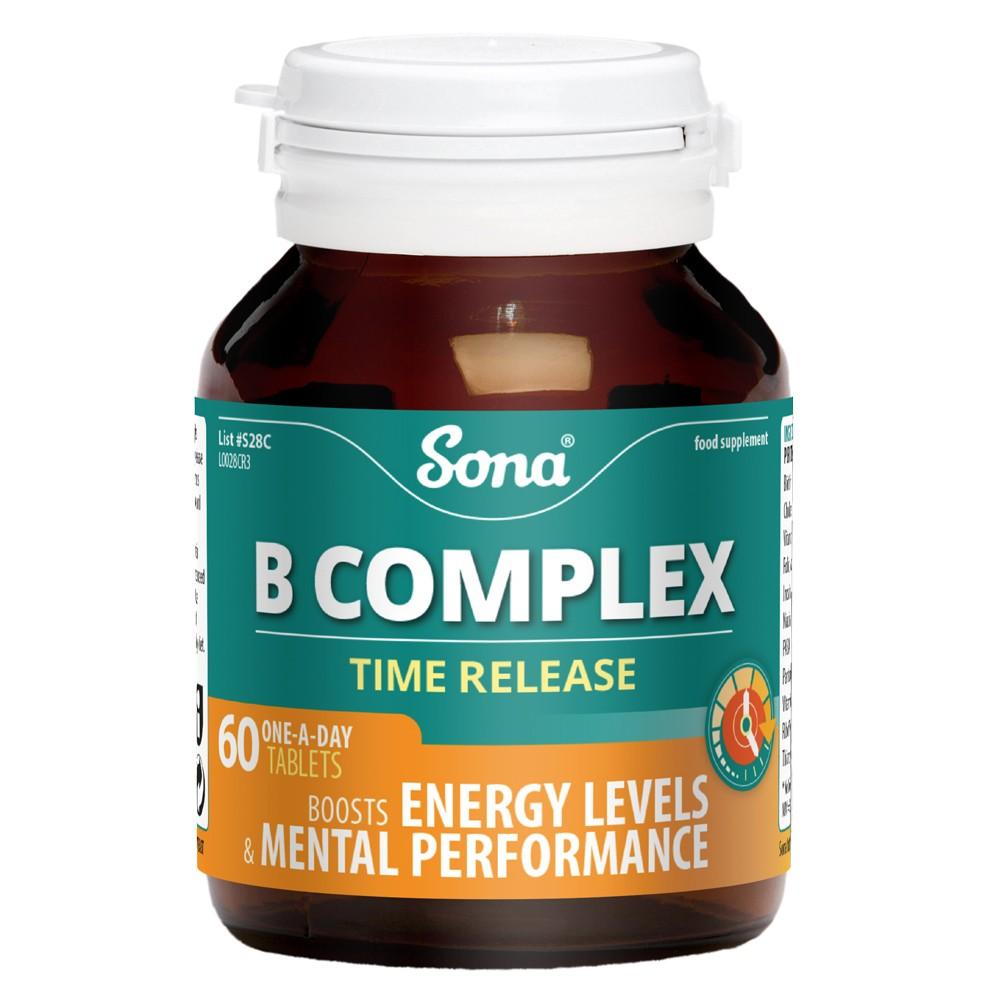 Sona B Complex Time Release 60 Tablets Boosts Energy Levels & Mental Performance