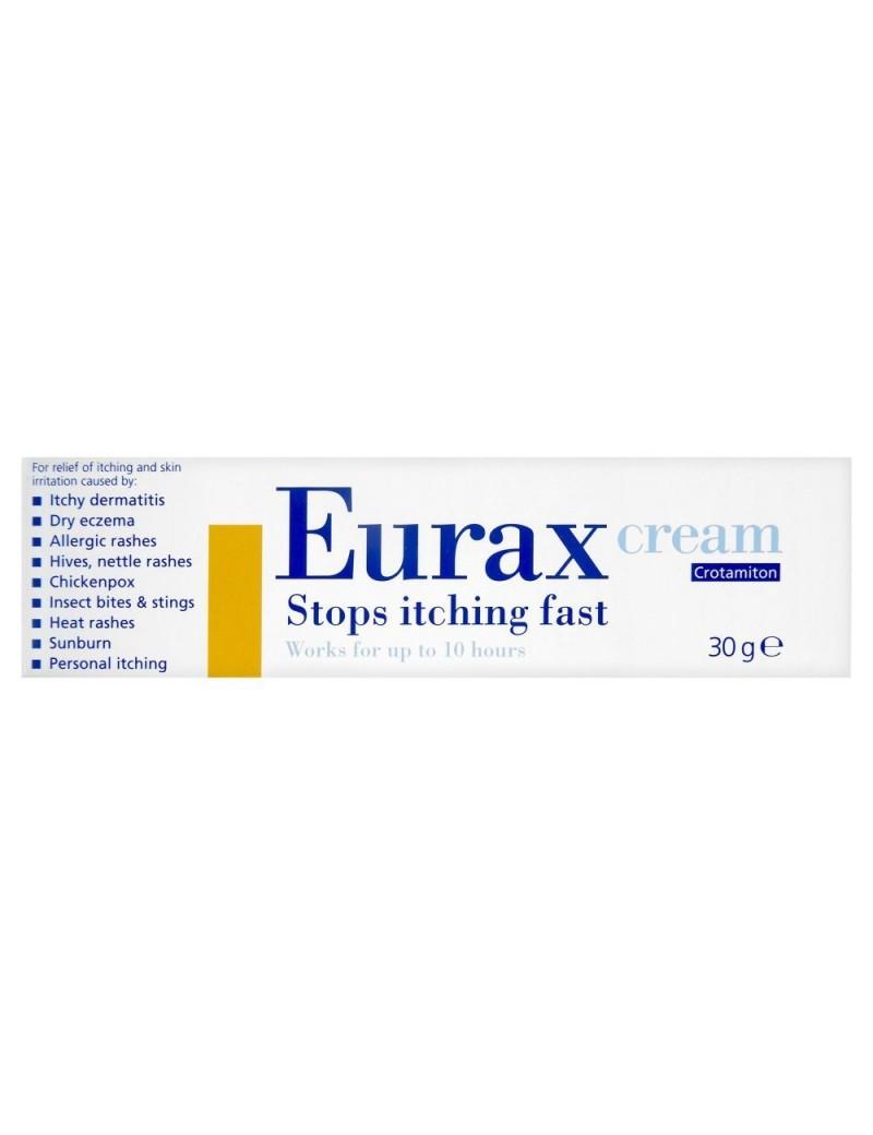 Eurax Cream for Itching, Dermatitis, Eczema, Rashes - 30g - Stops Itching Fast