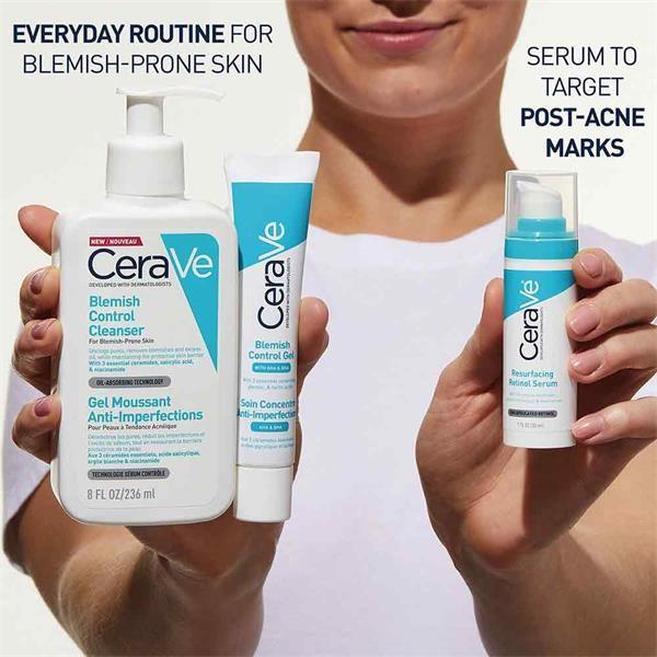 CeraVe Blemish Control Cleanser 236ml - Unclogs Pores, Removes Blemishes, Oil-Absorbing, Salicylic Acid, Niacinamide, Ceramides