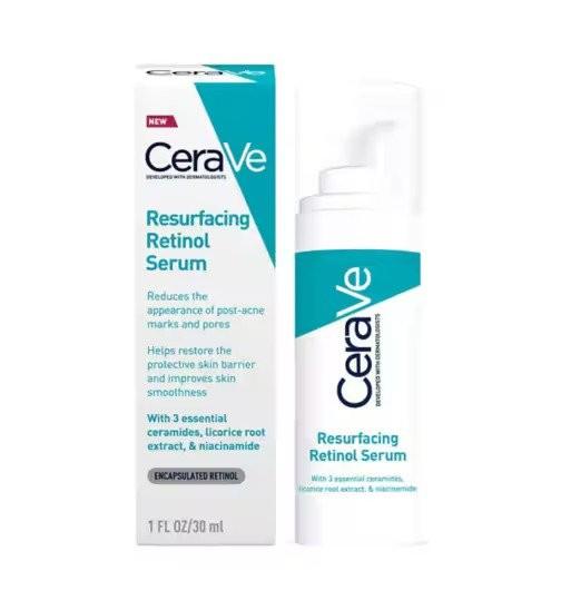 CeraVe Retinol Serum 30ml - Reduces Post-Acne Marks & Pores, Restores Skin Barrier