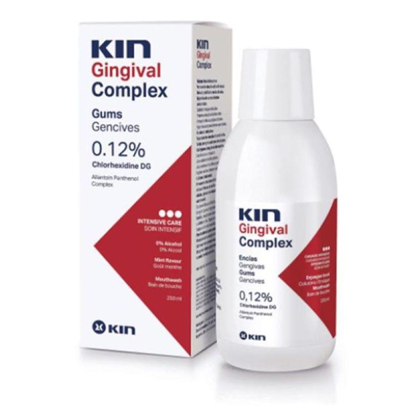 Kin Gingival Complex Mouthwash 250ml, 0.12% Chlorhexidine DG, Allantoin Panthenol Complex, Mint, Healthy Gums