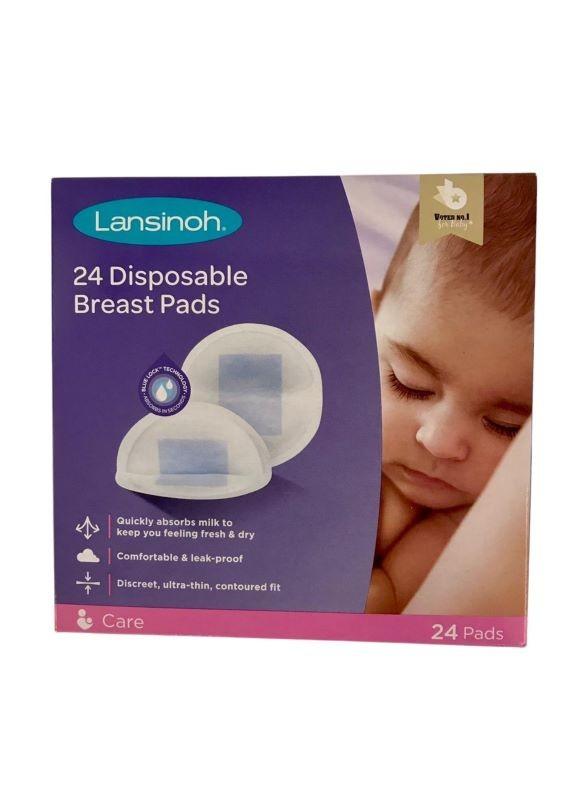 Lansinoh Disposable Nursing Pads 24 Count - Ultra slim, absorbent, stay-dry lining