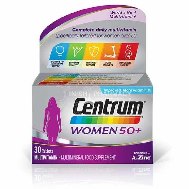 Centrum Women 50+ Multivitamin 30 Tablets - Complete daily multivitamin, specifically tailored for women over 50
