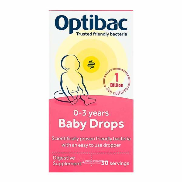 OptiBac Baby Drops 10ml | Vegan, Gluten Free, 1 Billion live cultures, 0-3 years