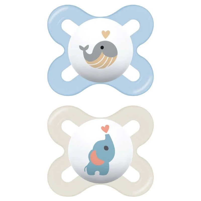 MAM Soother 0-2 Months Neutral Colour Whale Elephant Heart