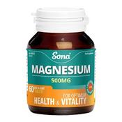 Sona Magnesium 60 Tablets 500mg image