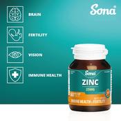 Sona Zinc 25mg 60 Tablets image