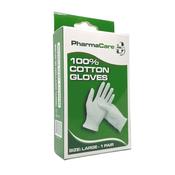 Pharmacare 100% Cotton Gloves Large