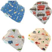 Ziggle Bandana Bibs Boys - road vehicles