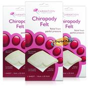 Carnation footcare chiropody felt 1 sheet