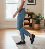 Padders - Repose Navy Spot Slipper