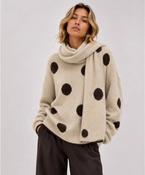 Anna - Beige Polkadot Knit Jumper
