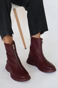 Wonders - A-4403 Burgundy Zip Ankle Boot image