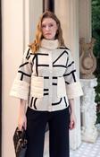 Anna - Beige/Black Cardigan Jacket image
