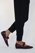 Wonders - A-3840 Burgundy Wedge Mary Jane
