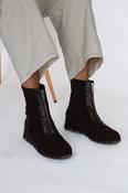 Wonders - C-7632 Brown Suede Zip Ankle Boot image