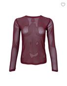 Black Colour - BCannie Burgundy Mesh Underlayer