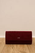 Lodi - Henna Burgundy Suede Clutch Bag