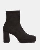 Miss Elastic - 77030 Black Suede Platform Ankle Boot image