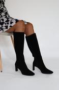 Wonders - M-6305 Black Suede Knee high image