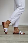 Oh My Sandals - 5840 White Stud Slide