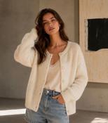 Anna - Cream Baby Mohair Cargdigan