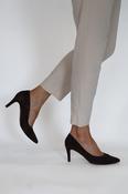 Rachels - Z6047 Brown Suede V Court Shoe image